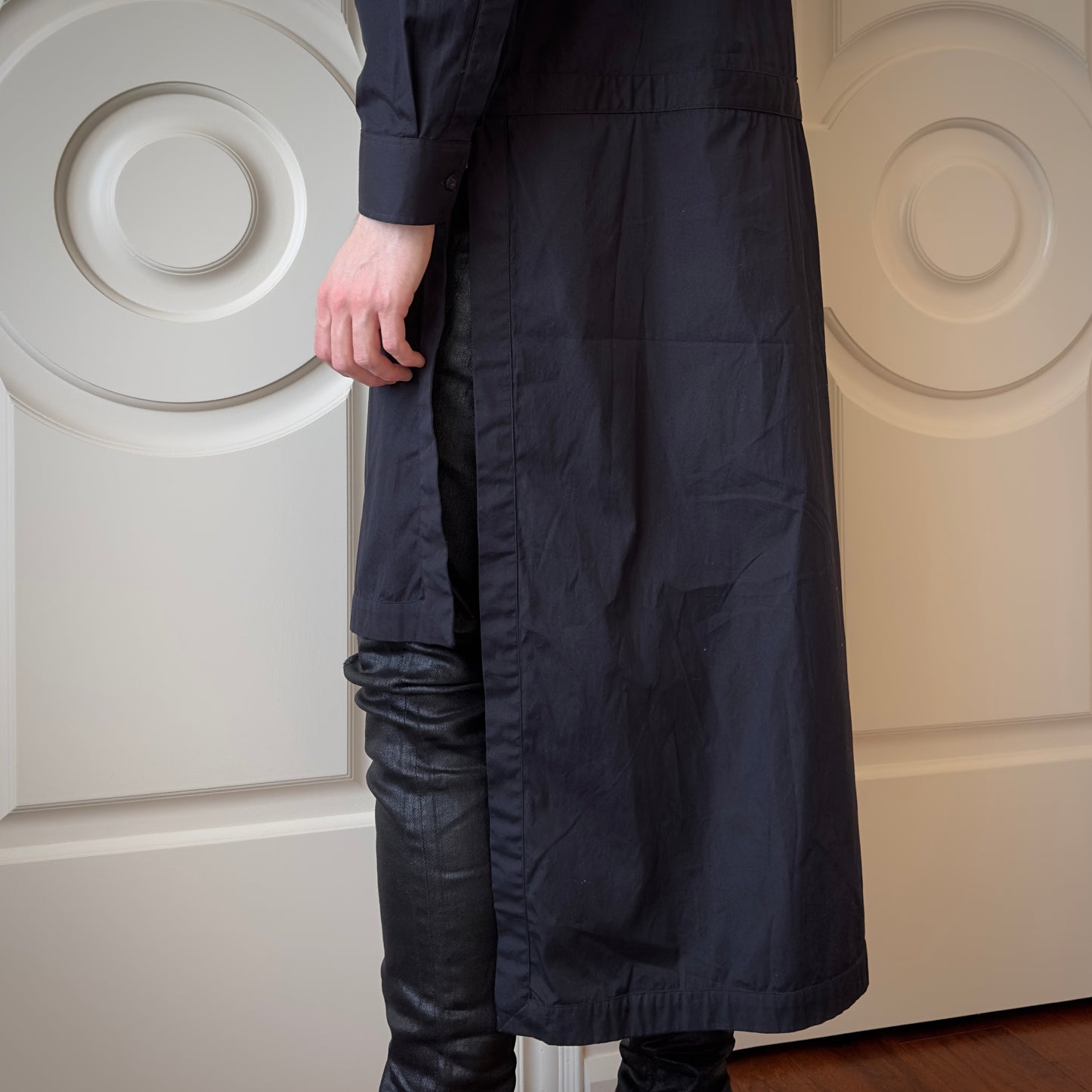 Givenchy S/S 2013 Tisci-Era Elongated Black Dress Shirt