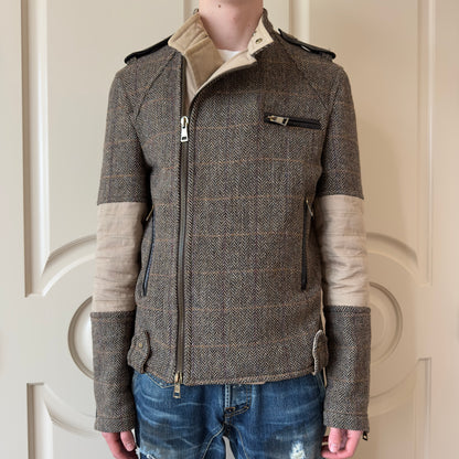 Dsquared2 F/W 2001–02 Harris Tweed Biker Jacket