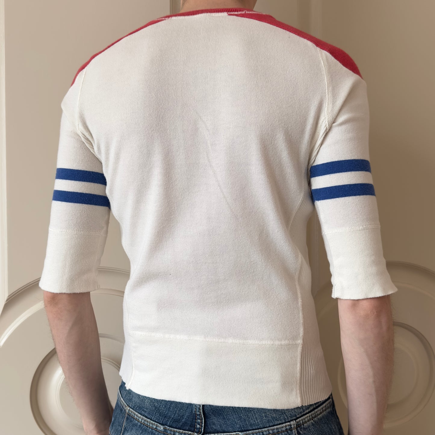 Dsquared2 S/S 2003 Hockey Lace-Up Raglan Jersey Knit Shirt