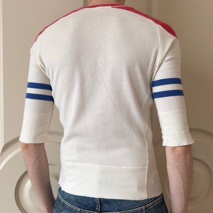 Dsquared2 S/S 2003 Hockey Lace-Up Raglan Jersey Knit Shirt