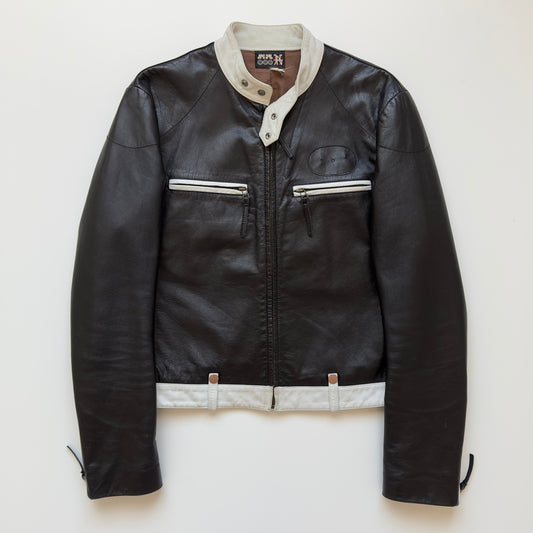 Jean Paul Gaultier 1990s Cafe Racer Leather Jacket