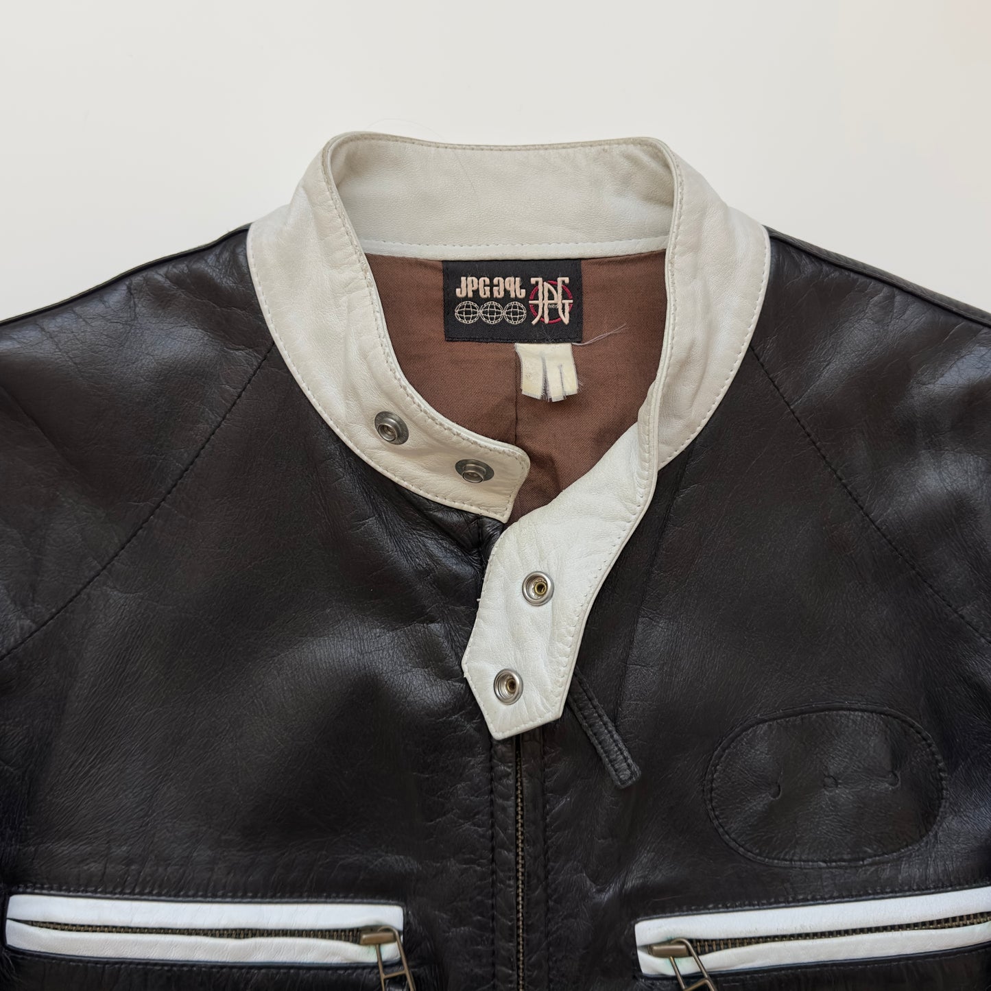 Jean Paul Gaultier 1990s Cafe Racer Leather Jacket