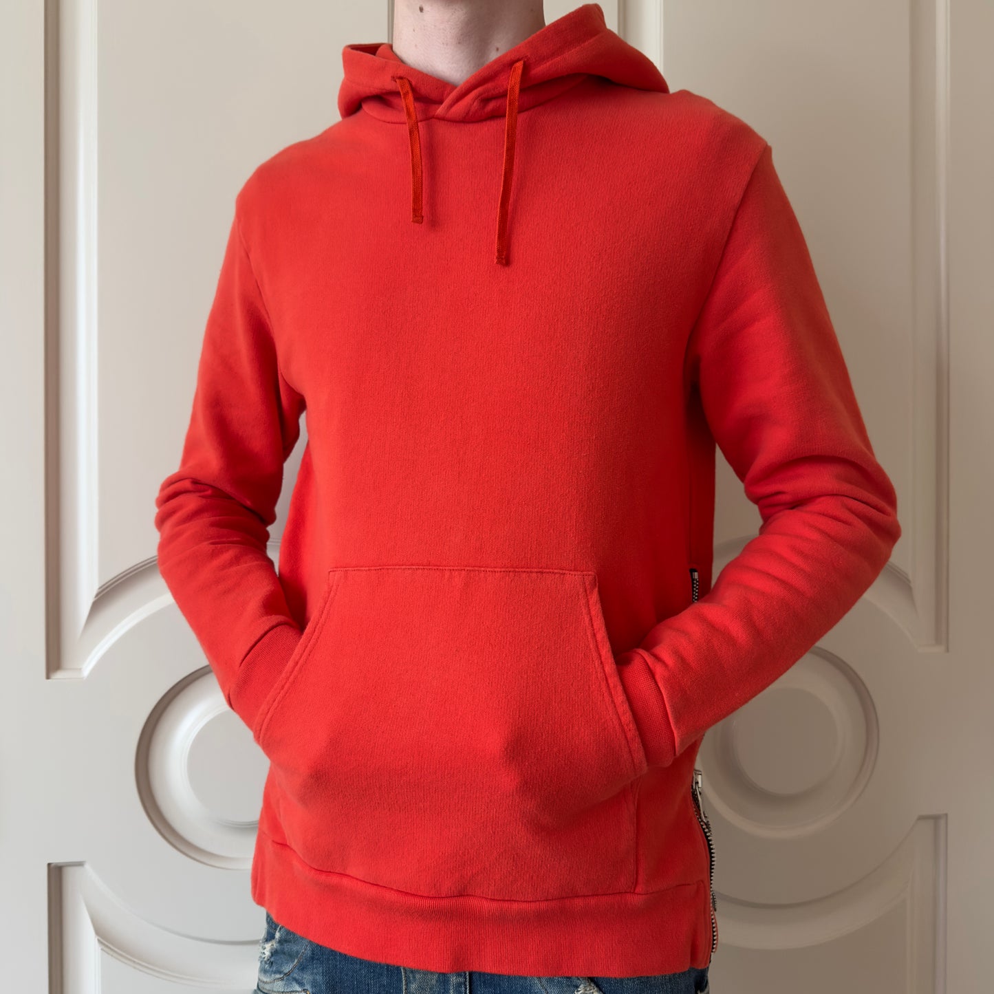 Balmain 2013 Orange Side-Zip Hoodie