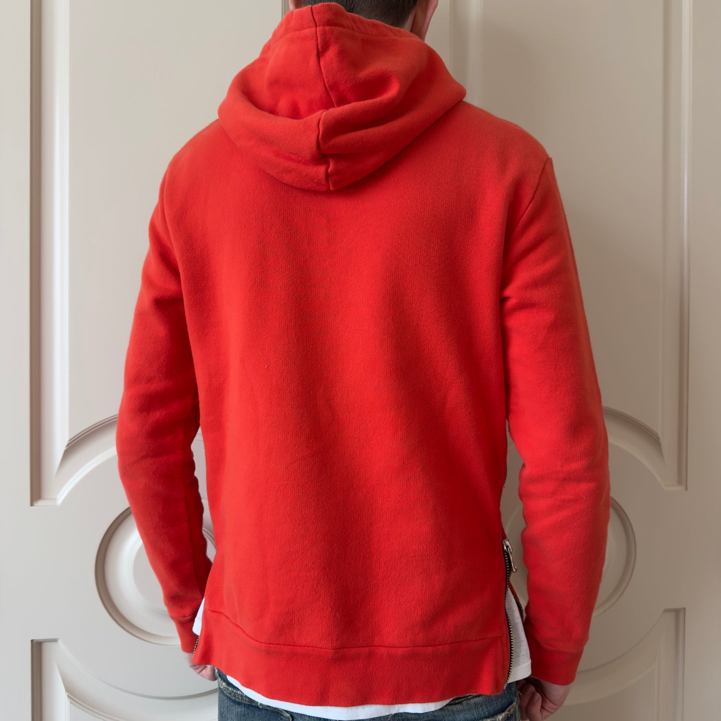 Balmain 2013 Orange Side-Zip Hoodie
