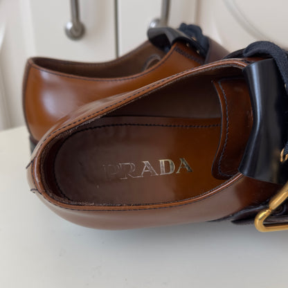 Prada F/W 2016 Kiltie Leather Derby Shoes