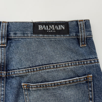 Balmain A/W 2010 Decarnin Distressed Paint-Splatter Jeans