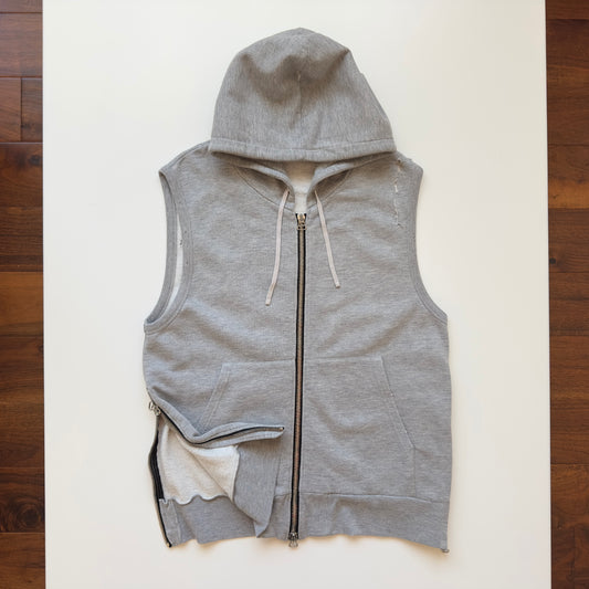 Balmain A/W 2010 Decarnin Distressed Sleeveless Hoodie