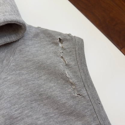 Balmain A/W 2010 Decarnin Distressed Sleeveless Hoodie