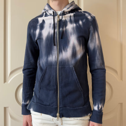 Balmain Side-Zip Tie-Dye Hoodie