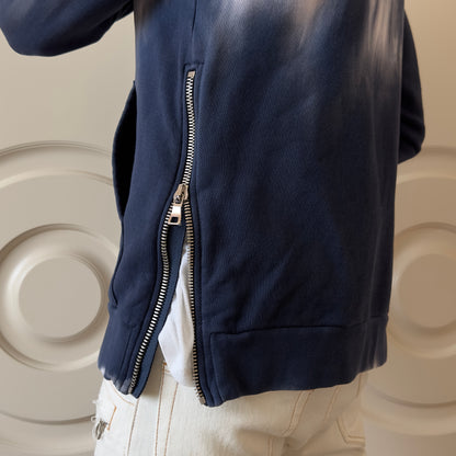 Balmain Side-Zip Tie-Dye Hoodie
