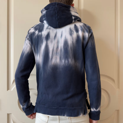 Balmain Side-Zip Tie-Dye Hoodie