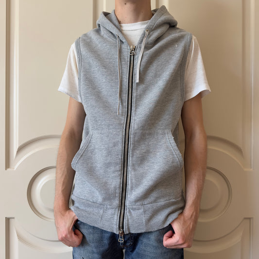 Balmain S/S 2010 Decarnin Distressed Sleeveless Hoodie