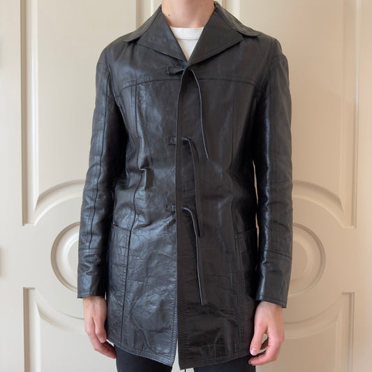 Dsquared2 F/W 1999 Leather Tassel Car Coat