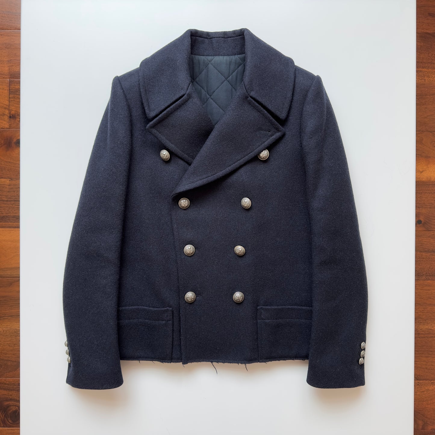 Balmain Homme F/W 2012 Double-Breasted Wool Pea Coat