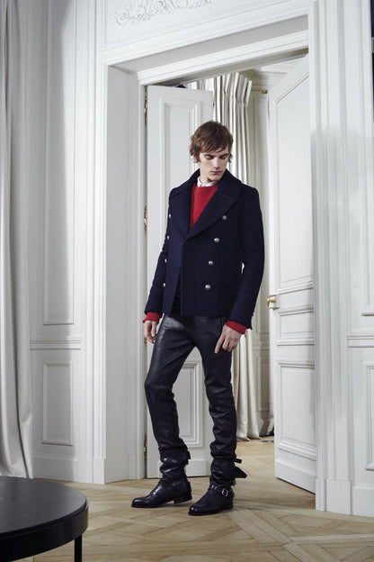 Balmain Homme F/W 2012 Double-Breasted Wool Pea Coat