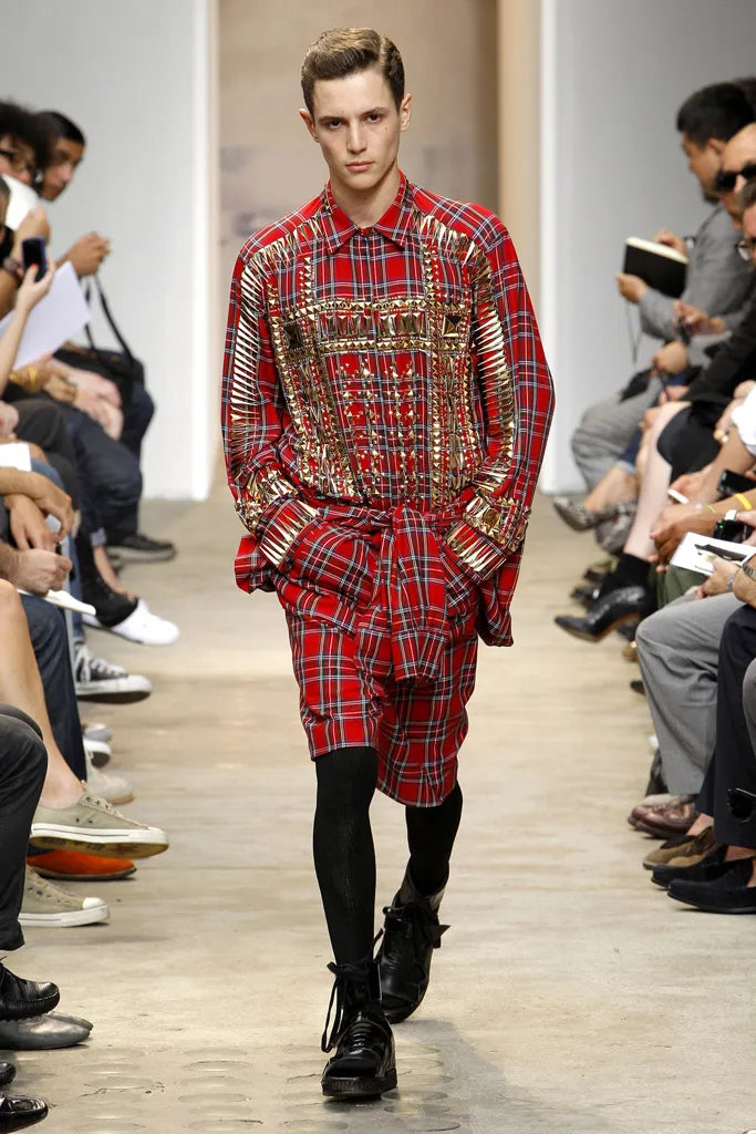Givenchy S/S 2010 Drop-Crotch Plaid Shorts