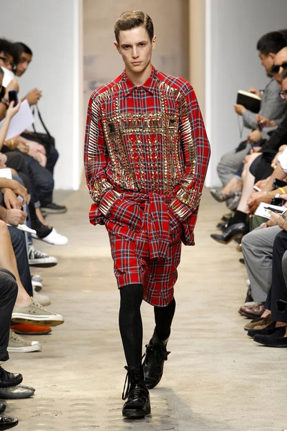 Givenchy S/S 2010 Drop-Crotch Plaid Shorts
