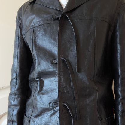 Dsquared2 F/W 1999 Leather Tassel Car Coat