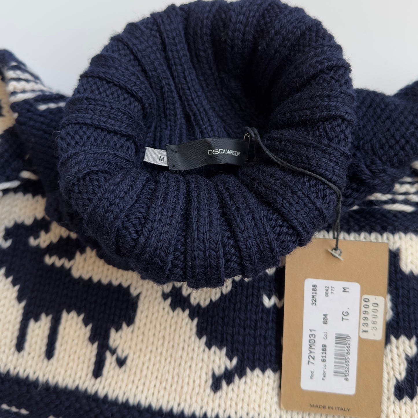 Dsquared2 F/W 2004 Cropped Wool Turtleneck