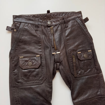 Dsquared2 F/W 2005 Cowhide Leather Biker Pants