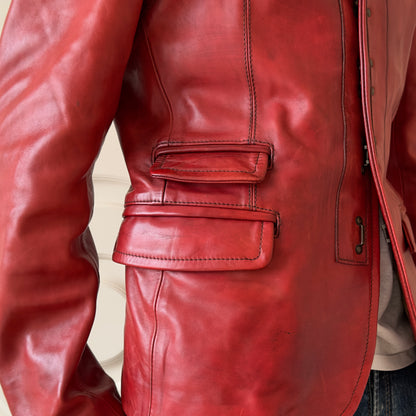 Dsquared2 F/W 2006 “Civil War” Red Leather Jacket