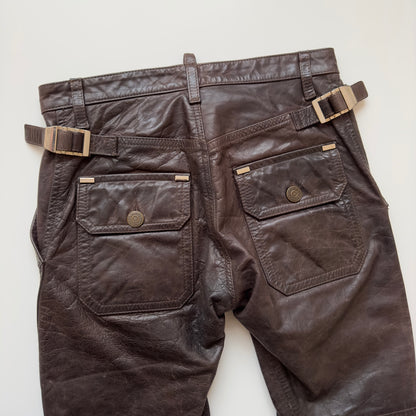 Dsquared2 F/W 2005 Cowhide Leather Biker Pants