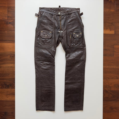 Dsquared2 F/W 2005 Cowhide Leather Biker Pants