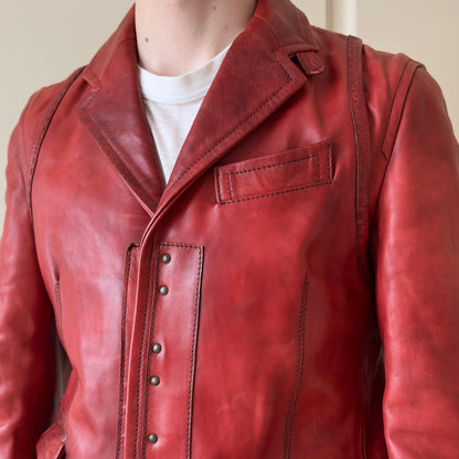 Dsquared2 F/W 2006 “Civil War” Red Leather Jacket