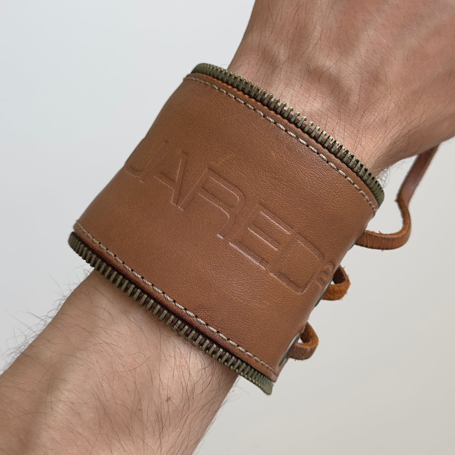 Dsquared2 S/S 2003 Zipper Leather Cuff Bracelet