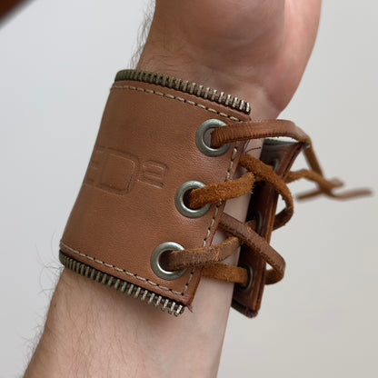 Dsquared2 S/S 2003 Zipper Leather Cuff Bracelet