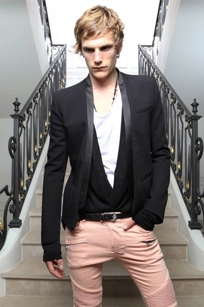 Balmain S/S 2012 Salmon Pink Biker Jeans