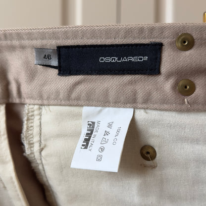 Dsquared2 F/W 2000–01 Flared Belted Khaki Pants