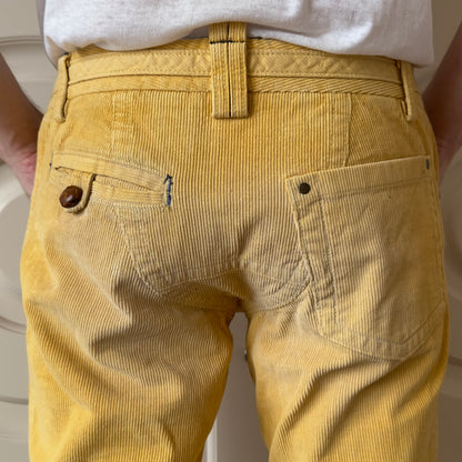 Dsquared2 F/W 2003 Boxer Brief Yellow Corduroy Pants