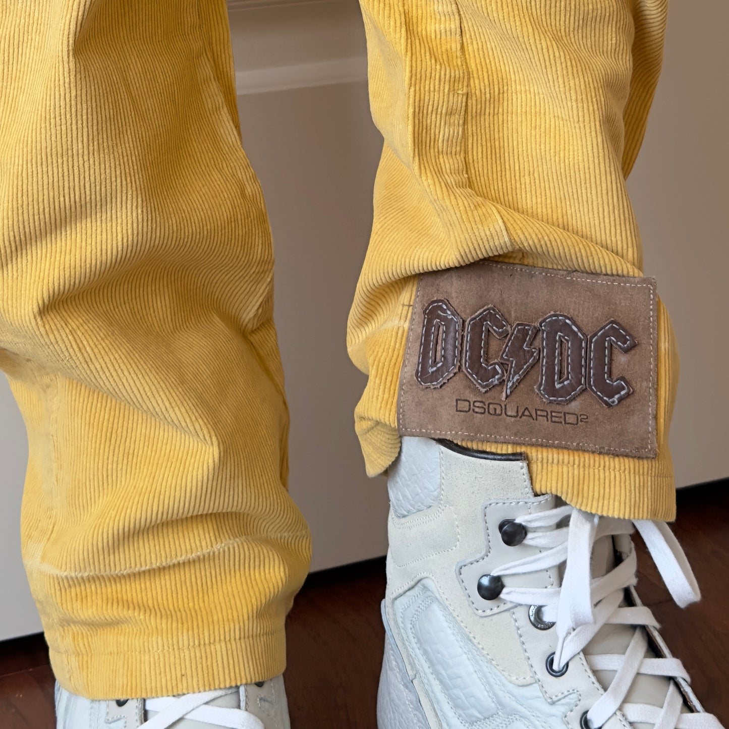 Dsquared2 F/W 2003 Boxer Brief Yellow Corduroy Pants