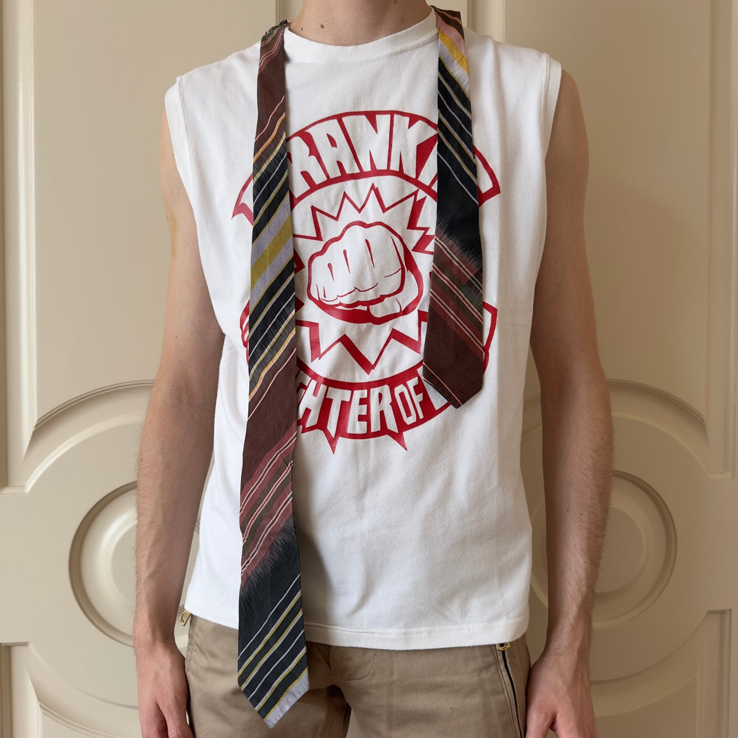 Frankie Morello 2000s Hybrid Tie Sleeveless Shirt