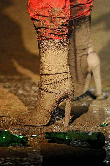 Dsquared2 S/S 2012 Mud-Stained Brown Suede Heel Ankle Boots