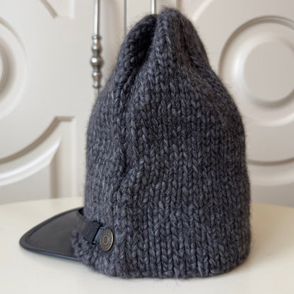 Dsquared2 F/W 2002 Alpaca Knit Leather Brim Beanie