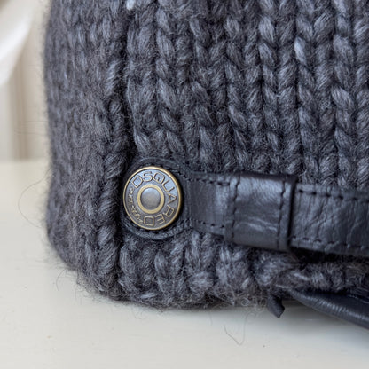 Dsquared2 F/W 2002 Alpaca Knit Leather Brim Beanie