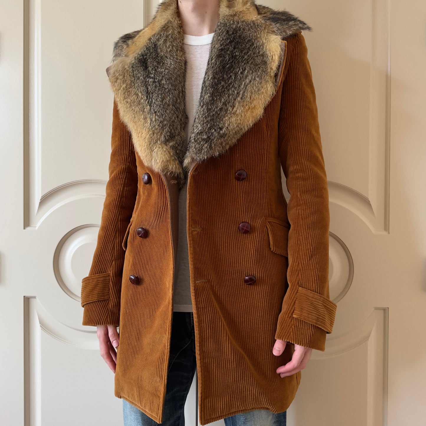 Dsquared2 F/W 2003 Raccoon Fur Collar Jacket