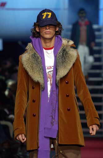 Dsquared2 F/W 2003 Raccoon Fur Collar Jacket