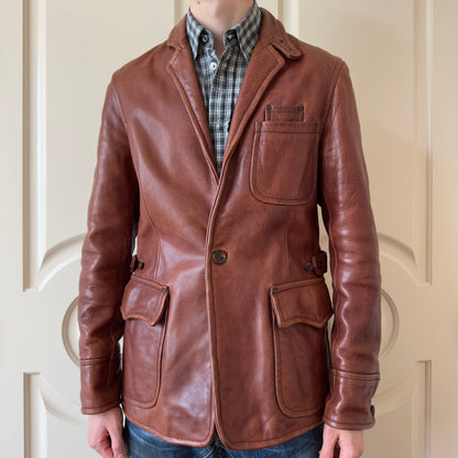 Dsquared2 F/W 2004 Heavy Leather Blazer Jacket