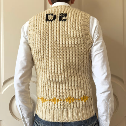 Dsquared2 A/W 2005 Church Jesus Loves Me Heavy-Gauge Knit Wool Vest