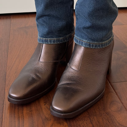 Yves Saint Laurent Rive Gauche Tom Ford Era Dark Copper Metallic Johnny Boots
