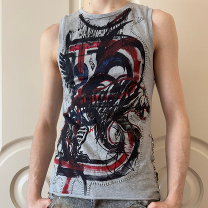 Balmain S/S 2011 Decarnin Safety Pin Tank Top