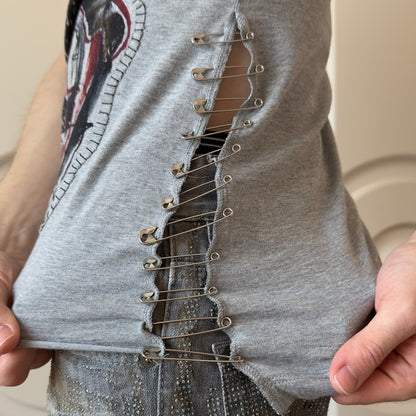 Balmain S/S 2011 Decarnin Safety Pin Tank Top