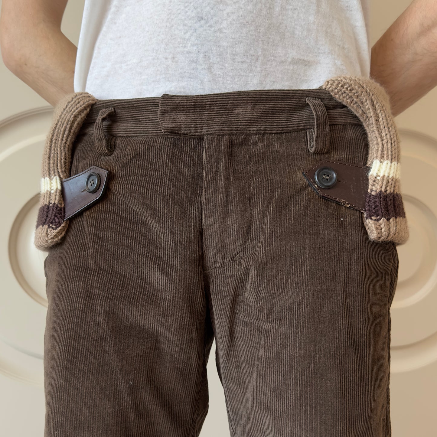 Dsquared2 A/W 2000–01 Knit Waist Flap Corduroy Pants