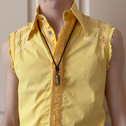 Dsquared2 F/W 2003 Yellow Sleeveless Button-Up Shirt