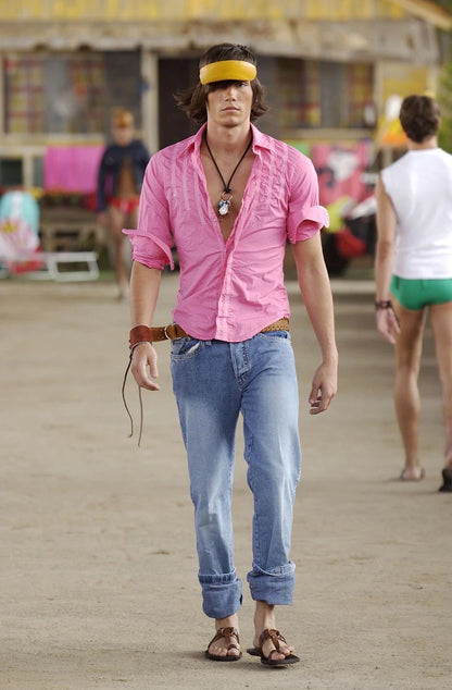 Dsquared2 F/W 2003 Yellow Sleeveless Button-Up Shirt